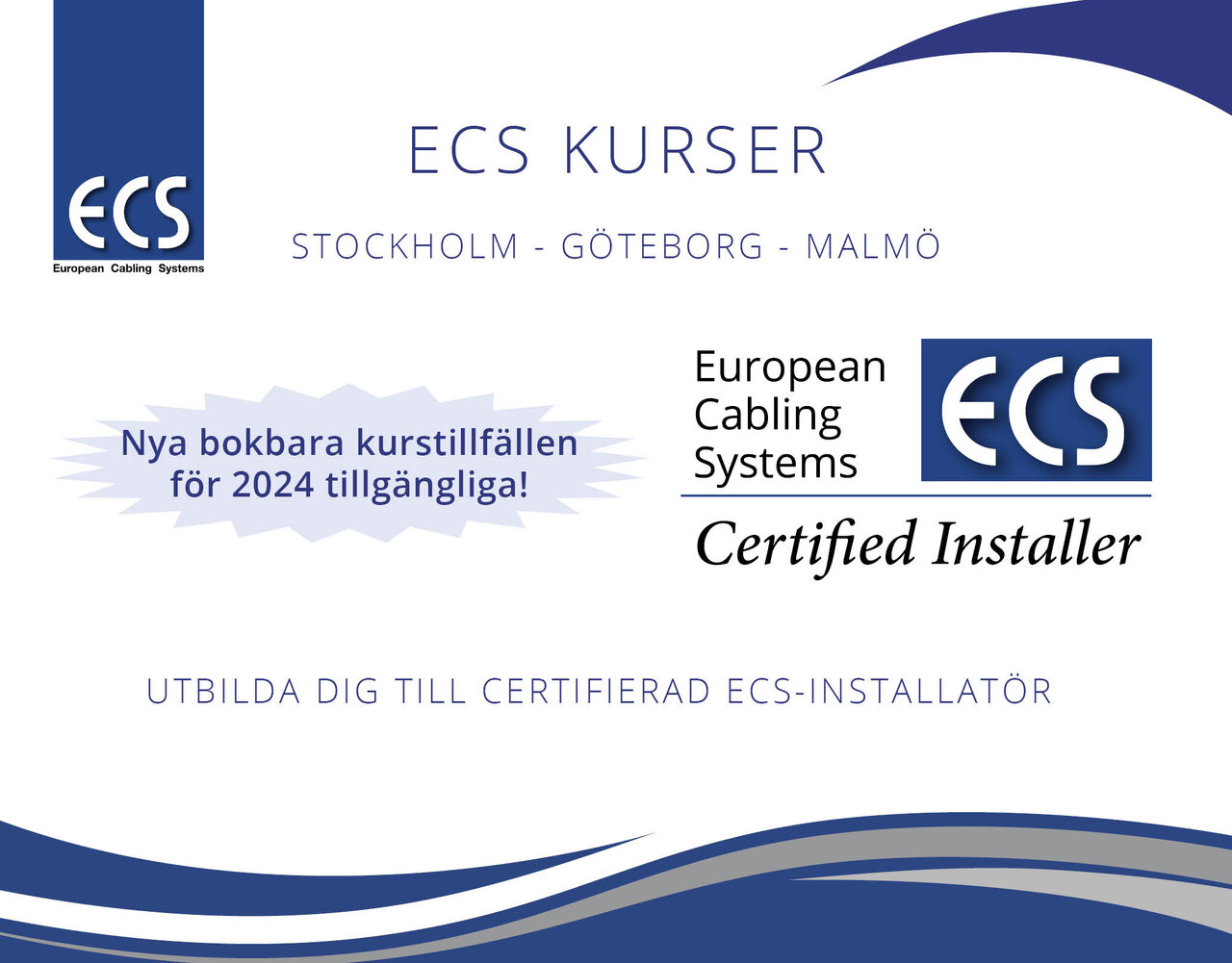 Nu finns det nya bokbara kurstillfällen i Stockholm, Göteborg och Malmö för 2024.